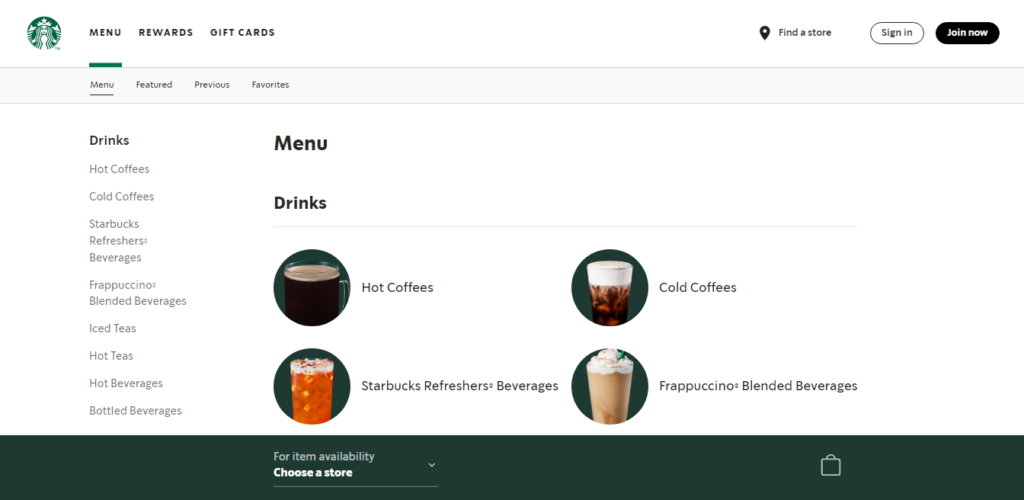 Starbucks has the best responsive web design with mobile-friendly feature