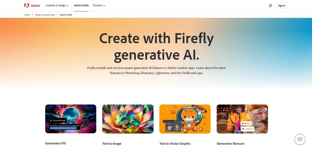 Adobe Firefly - best free ai tools for graphic design