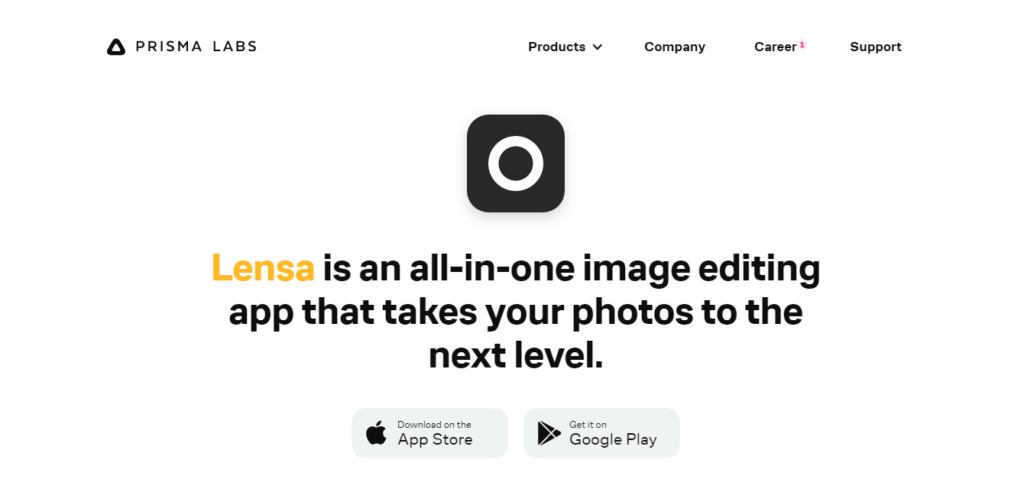 Lensa - One of the best ai tools for photo editing