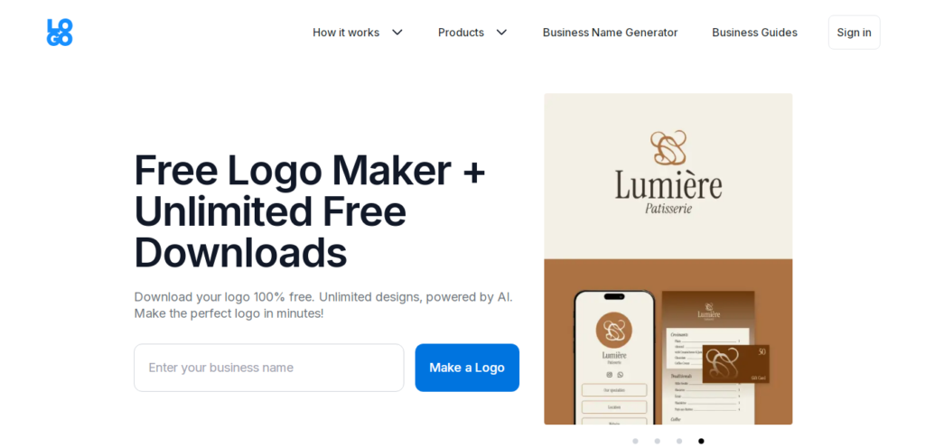 Logo.com - Best ai tools for logo design