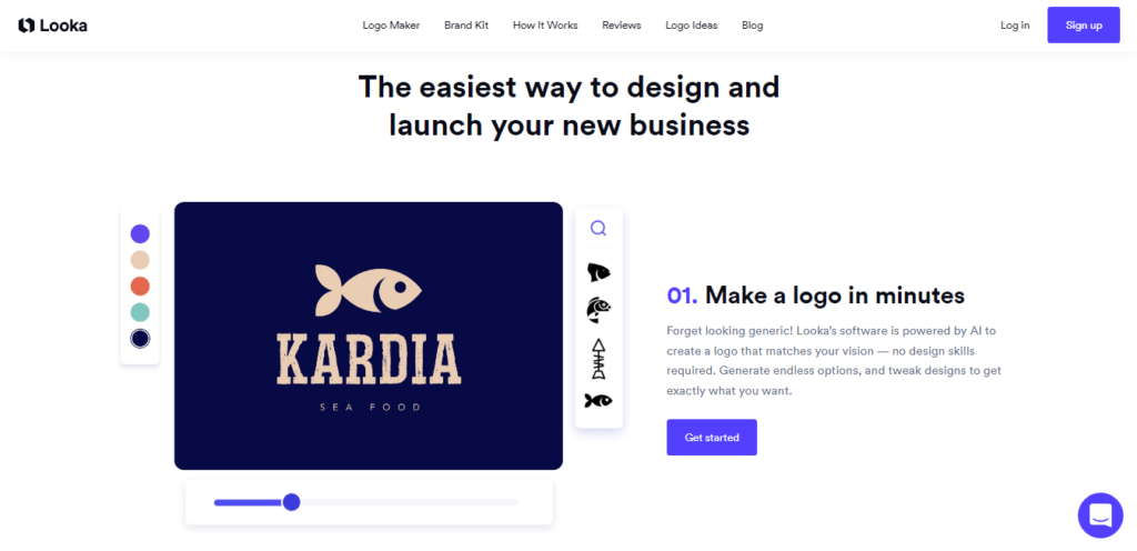 Looka - One of the best AI tools for logo design