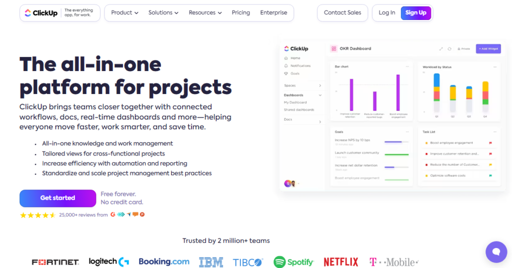 ClickUp - AI project management software